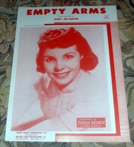 Teresa Brewer Sheet Music - Empty Arms, by Ivory Joe Hunter (1957) - £10.04 GBP