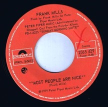Frank Mills Most People Are Nice 45 rpm Piano Lesson # 5 Canadian Pressing - £3.88 GBP