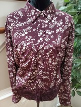 Soho Women&#39;s Floral Polyester Long Sleeve Collared Casual Shirt Size XL - £19.14 GBP