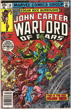John Carter Warlord of Mars Comic Book #14 Marvel Comics 1978 FINE+ - £3.98 GBP