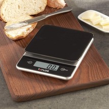 Kitchen scale digital black 11lbs touch control tare black glass large s... - $20.00