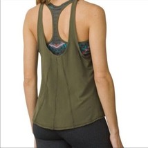 NWT Womens PrAna Yoga Pilates Strappy Top Bra New Sway 2 in 1 M Green Re... - £70.60 GBP