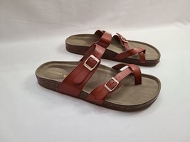 Madden Girl Bryceee Size 8.5 M Saddle Brown Leather Womens Strappie Sandals - £27.31 GBP