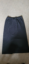 Ladies Size M Talbots Pencil Skirt Charcoal Gray 33&quot; Length 14&quot; Elastic Waist - £11.72 GBP