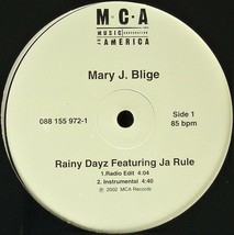 MARY J. BLIGE / JA RULE &quot;RAINY DAYZ&quot; 2002 VINYL 12&quot; PROMO SINGLE 4 MIXES... - £14.13 GBP