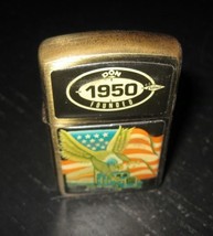 Vintage DON TRUCKER US Flag Eagle Patriotic Flip Top Brass Lighter  - £11.18 GBP