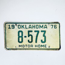 1976 United States Oklahoma Base Motor Home License Plate 8-573 - £14.94 GBP