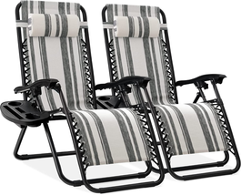 Adjustable Zero Gravity Lounge Chairs - Set of 2 - £158.93 GBP