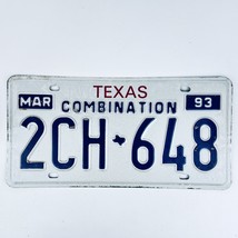 1993 United States Texas Combination Truck License Plate 2CH 648 - £14.85 GBP