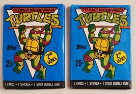 Teenage Mutant Ninja Turtles 1990 Series 2 Lot of 2 (Two) Unopened Wax Packs* - £11.27 GBP
