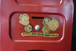 Vintage Amsco Shu Shoe Shine Bank for Kiddies Red Tin  Toy 1950&#39;s Red Me... - $562.54 MXN