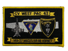 United States Navy, U.S.N. Cv West Pac 62, VFA-27 Maces, F/A-28 Hornet, Patch - £11.61 GBP