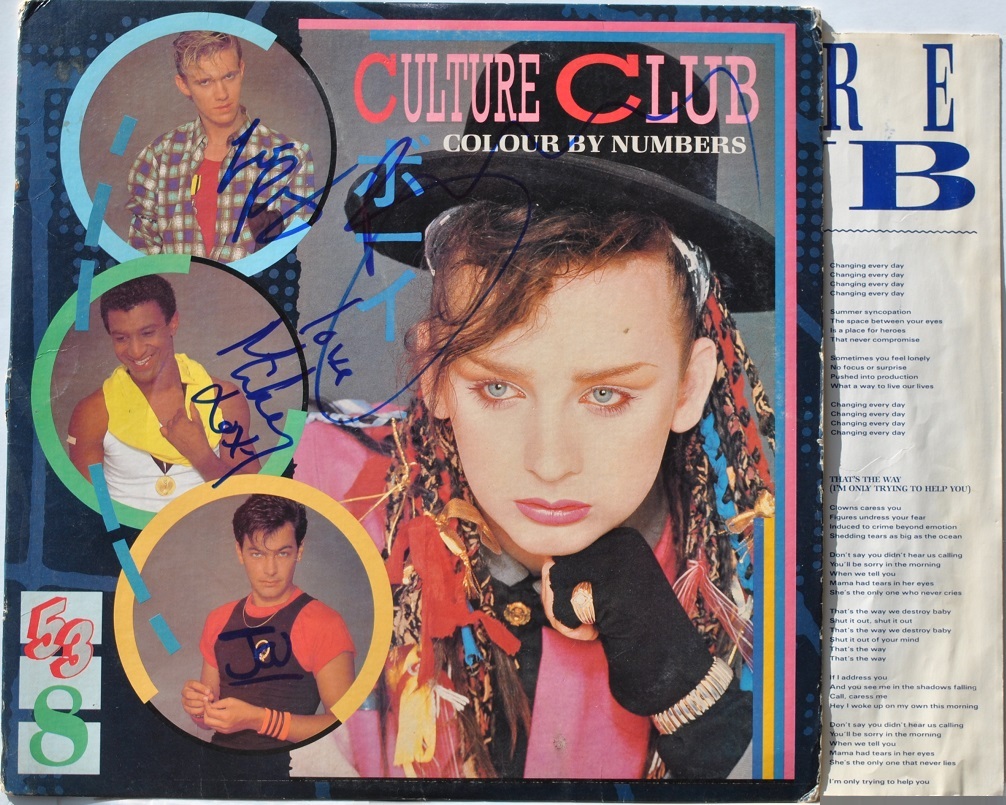 CULTURE CLUB - COLOUR BY NUMBERS SIGNED ALBUM - Boy George, Jon Moss, Ro... - $249.00