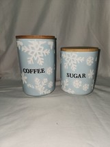 Snowflake Coffee And Sugar canister set - £7.86 GBP