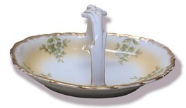 VINTAGE T &amp; V / T&amp;V FRANCE - BOAT / BASKET DISH 6.5 x 4.75&quot; x 3.5&quot; Flora... - $33.22