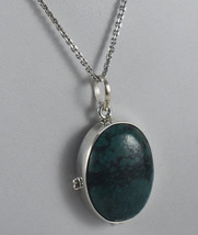 925 Sterling Silver Copper Turquoise Gemstone Handmade Pendant Her Gift PS-2516 - £27.37 GBP