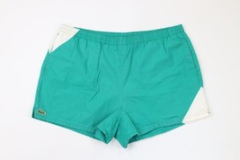 Vintage 80s Izod Lacoste Mens Large Faded Croc Logo Lined Shorts Swim Trunks - £45.62 GBP