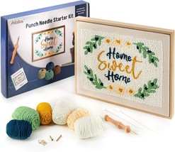 Artistica Large Punch Needle Kit with Instructions and Wall Hanging Frame - NEW - £32.89 GBP