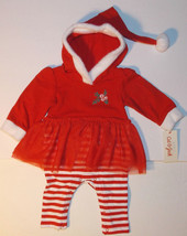 Baby Cat &amp; Jack Girls One Piece Christmas Outfit with Hat Sizes 0-3M or ... - £10.45 GBP