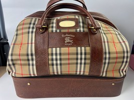 Burberry Golf Duffle/Suitcase/ Nova Check Pattern Weekend Bag - £414.23 GBP