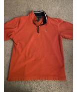 Tommy Hilfiger Vintage Collared Fleece Pullover Orange Mens 2XL - £31.42 GBP