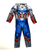 Marvel Avengers Captain America Child Boys Costume Muscle Jumpsuit Mediu... - £9.47 GBP