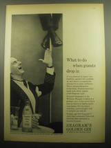 1959 Seagram&#39;s Golden Gin Ad - What to do when guests drop in - £11.98 GBP