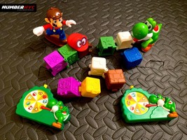 Super Mario Brother Toys Yoshi Colorful Blocks McDonald&#39;s Yoshi Spin Games - £10.11 GBP