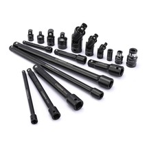 18-Piece Drive Tool Accessory Set, Premium Cr-V Steel With Black Phosphate Finis - £49.81 GBP