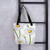 New Large Tote Bag Dual Handle Floral Yellow Daisies 15 in x 15 in Polyester - £14.69 GBP