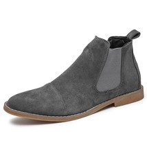 New Men&#39;s High-top Chelsea Boots Spring Autumn Comfortable Formal Shoes Male Blu - £52.28 GBP
