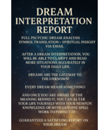 Dream Interpretation Report • Full Psychic Dream Analysis by Email - $29.70