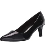 Easy Street Women Pointed Toe Pump Heels Pointe Size US 7M Black Faux Pa... - £26.11 GBP
