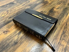 Nelson Holy Bible 1972 KJV Compact Reference Pocket Snap Flap 344S Leather Black - £21.76 GBP