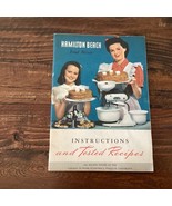 Vintage Hamilton Beach Food Mixer Instructions &amp; Tested Recipes Booklet ... - $14.03