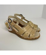 Spring Step Wedge Strap Shoe Sandal Beige Tan Womens&#39; Size 5.5 Portugal ... - $51.59 CAD
