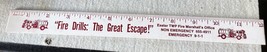Vintage Fire Drills 12 inch wood ruler USA - £7.88 GBP