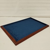 Platform IN Wood And Velvet Expositor for Jewelry, Coins Medals, Tray, - £36.55 GBP