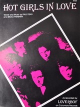 Loverboy Hot Girls In Love Vintage Sheet Music 1983 Guitar Tab Vocal Piano - £11.29 GBP