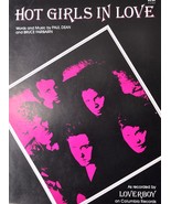 Loverboy Hot Girls In Love Vintage Sheet Music 1983 Guitar Tab Vocal Piano - £10.85 GBP