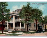 Dr. Crow Residence Elkhart Indiana IN 1914 DB Postcard R19 - £6.35 GBP