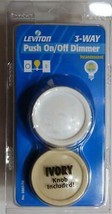 Leviton 3 Way Push on/off Dimmer Switch White and ivory knobs 6683-1W   ... - $8.09