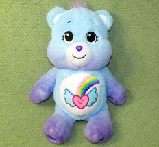 Care Bears Dream Bright Rainbow Plush Teddy 12&quot; 2021 Blue Purple Stuffed Animal - £8.63 GBP