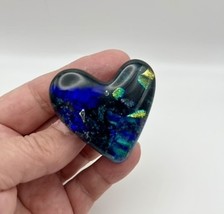 Handmade Dichroic Glass Heart Object de Arté Keepsake- “You Are Loved" #313 - $45.00