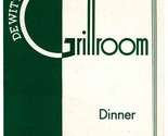 De Witt Clinton Hotel Grillroom Menu Albany New York 1949 Knott Hotels - £65.83 GBP