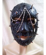 Black Night of Darkness Mask Pierced Chains Spikes Melted Apocalyptic Wa... - $552.39 MXN