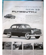New ‘53 Plymouth Magazine Print Art Advertisement 1953 - £3.13 GBP