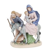 PTC 5.75 Inch Flight to Egypt Joseph and Mary Religious Statue Figurine - $79.19