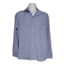 C.Allen New York Button Up Collared Shirt ~ Sz 17.5 34/35 ~ Blue &amp; White... - $22.49
