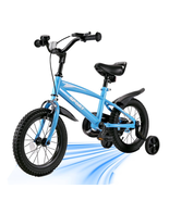 14 Inch Kids Bike Girls and Boys Blue Bike with Removable Training Wheels - $98.50
